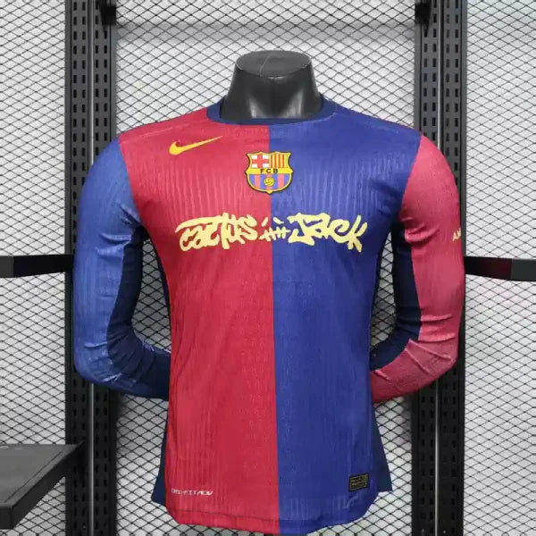 Maillot FC Barcelone 2025/2026 – Édition Spéciale Cactus Jack Domicile – Manches Longues