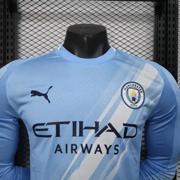 MaillotManchester City FC 2025/2026 – Maillot Domicile Homme-Manches Longues