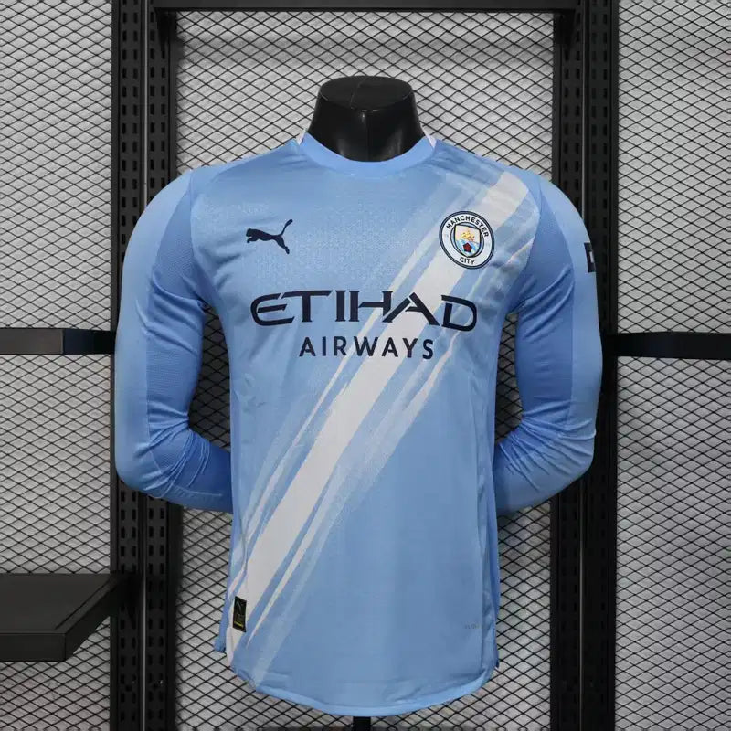 MaillotManchester City FC 2025/2026 – Maillot Domicile Homme-Manches Longues
