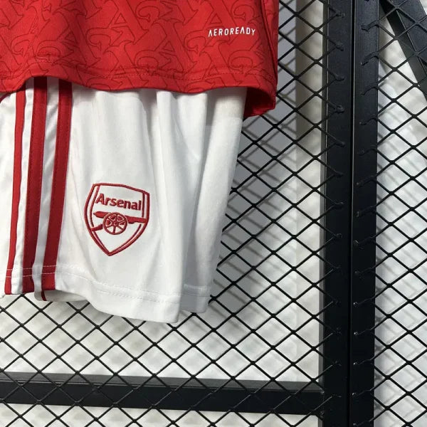 Ensemble Enfant Arsenal Domicile 2025/2026 – Maillot + Short – Rouge ; Blanc