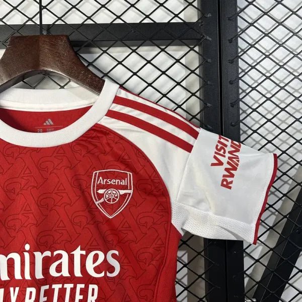 Ensemble Enfant Arsenal Domicile 2025/2026 – Maillot + Short – Rouge ; Blanc