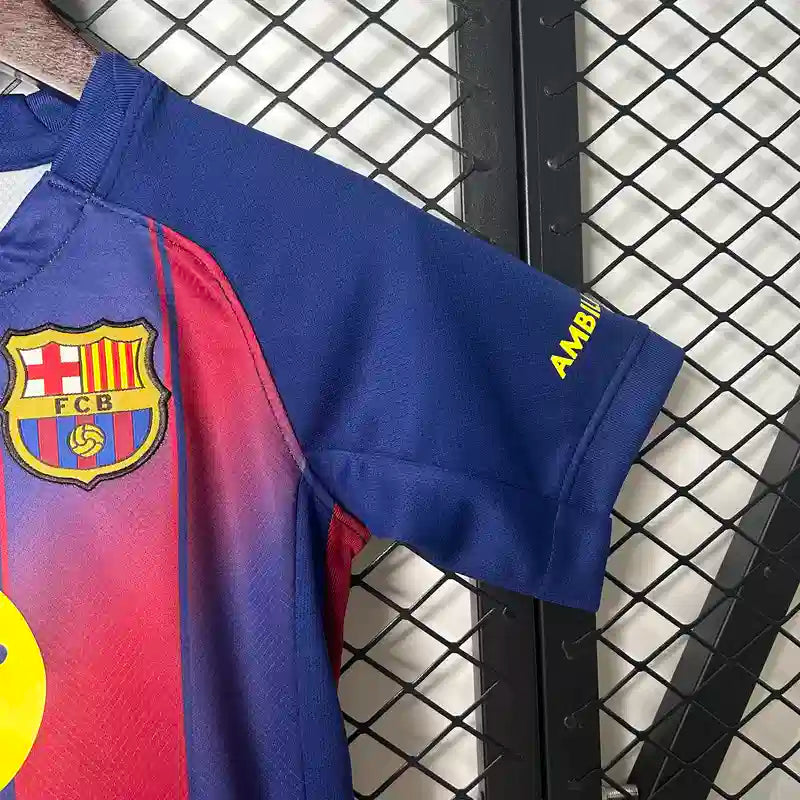 Ensemble Enfant "LAMINE YAMAL N°10" Barcelone 3 2025/2026 Domicile Bleu et Rouge
