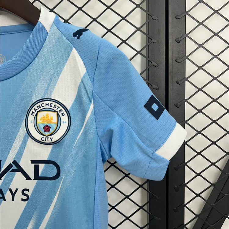 Maillots Enfant Domicile Manchester City 2025/2026 Bleu clair taille 16-28