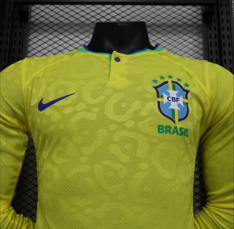 Maillots Homme Domicile Brésil 23/24 Jaune Vert Taille non précisée