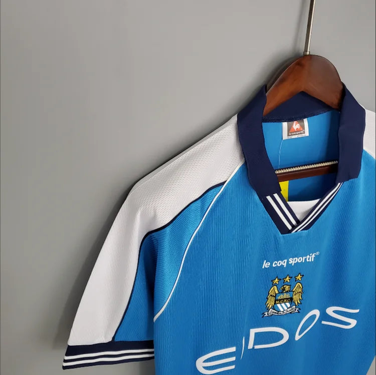 Retro Domicile Manchester City 99/01 Bleu ciel S-XXL