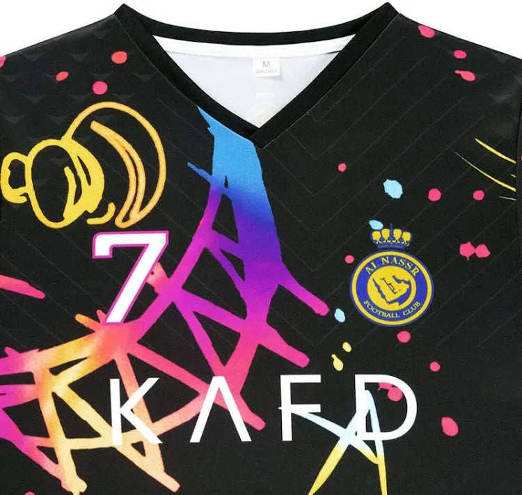 Ensemble « CR7 »Al-Nassr FC Édition spéciale « Geek2026 »2025/2026– Second extérieur -Autre- Manches courtes-Short-Hommes