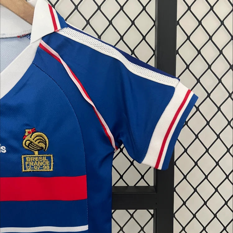 Maillots Enfant Domicile France 1998 Bleu