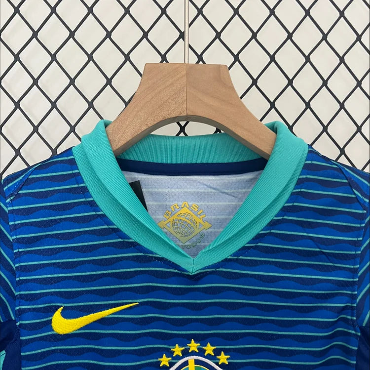 Maillots Enfant Extérieur Brésil 2024/2025 Bleu 16-28