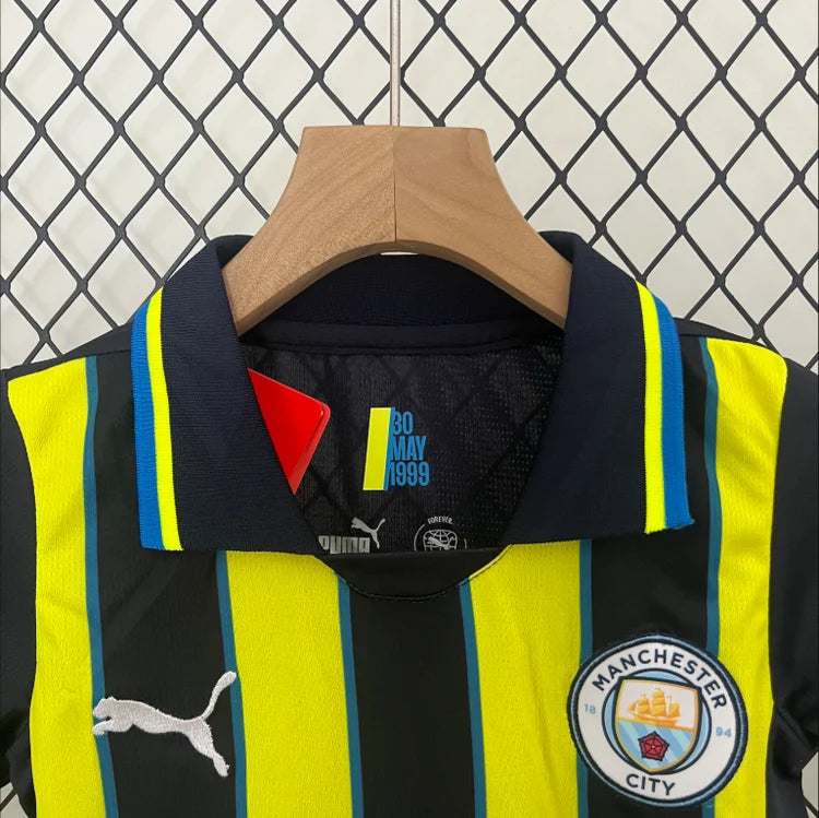 Maillots Enfant Extérieur Manchester City 2024/2025 Noir 16-28