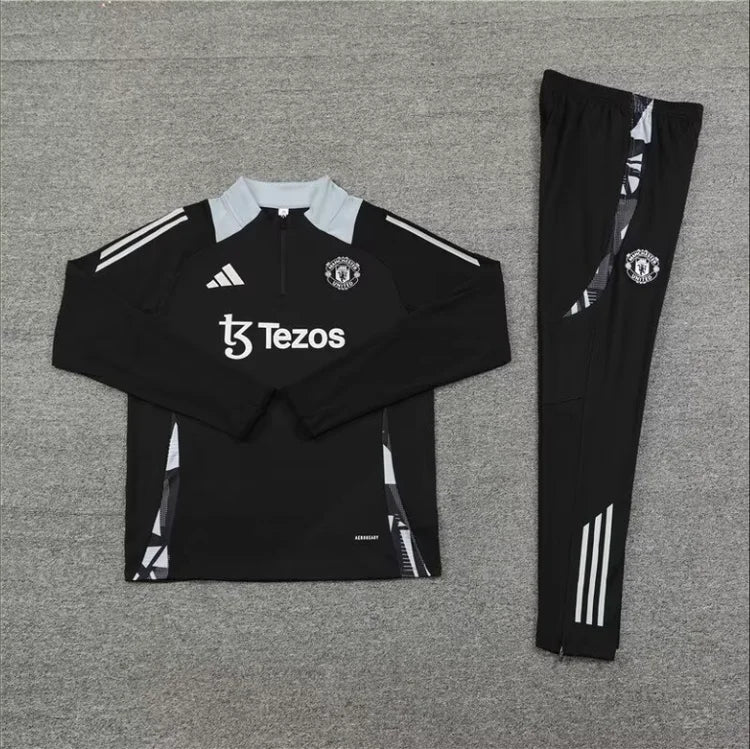 Survêtement Entraînement Manchester United 24/25 Noir S-XXL