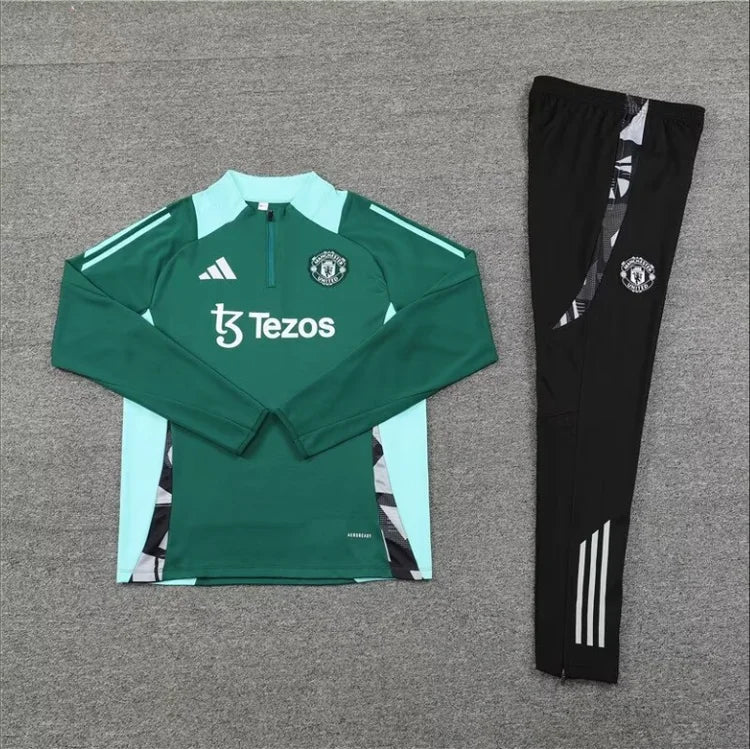 Survêtement Entraînement Manchester United 24/25 Vert S-XXL