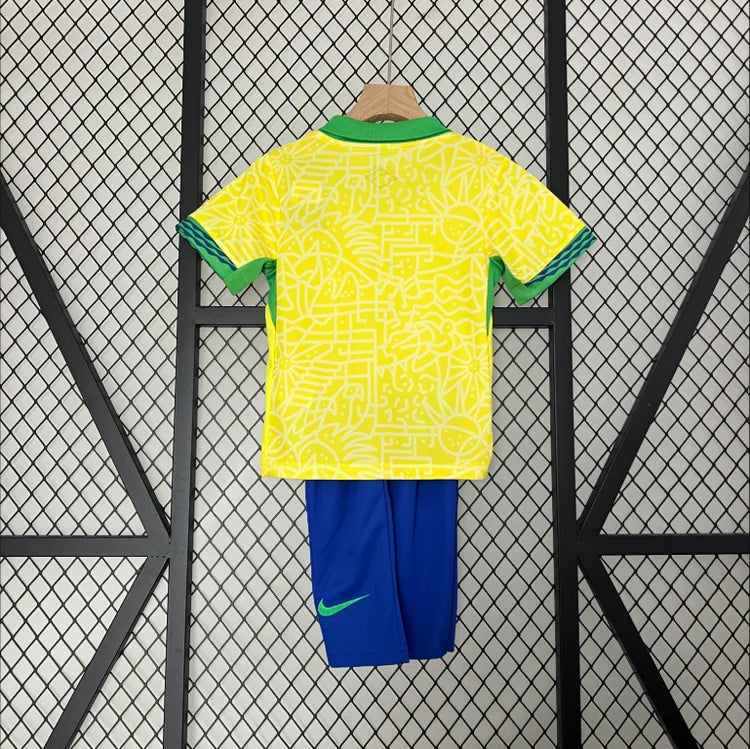 Maillots Enfant Domicile Brésil 2024/2025 Jaune 16-28