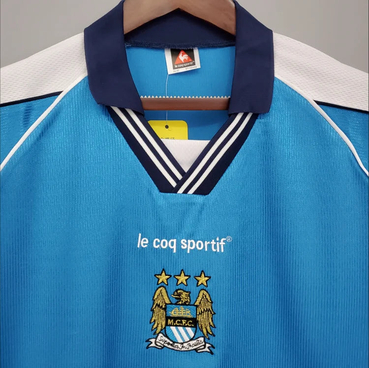 Retro Domicile Manchester City 99/01 Bleu ciel S-XXL