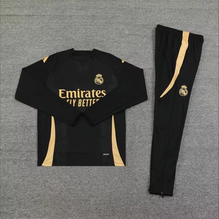 Survêtement Entraînement Real Madrid 24/25 Noir S-XXL
