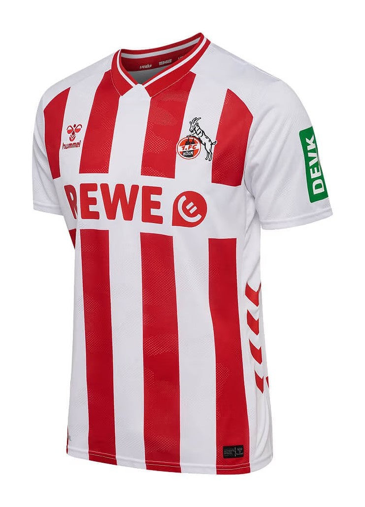 Maillot 1. FC Köln 2025/2026 – Domicile L’élégance rhénane signée Hummel