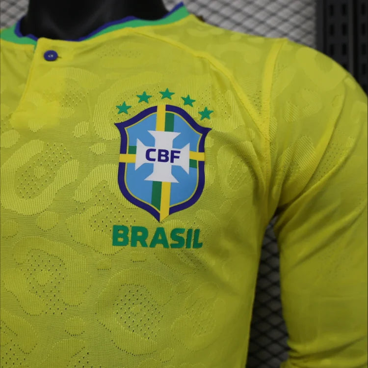 Maillots Homme Domicile Brésil 23/24 Jaune Vert Taille non précisée