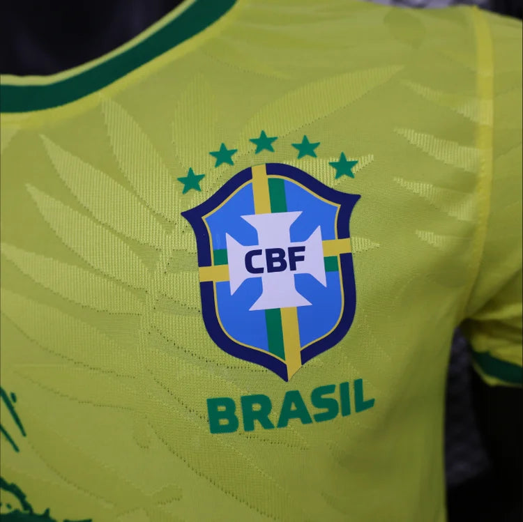 Maillots Homme Domicile Brésil 24/25 Jaune S-XXL
