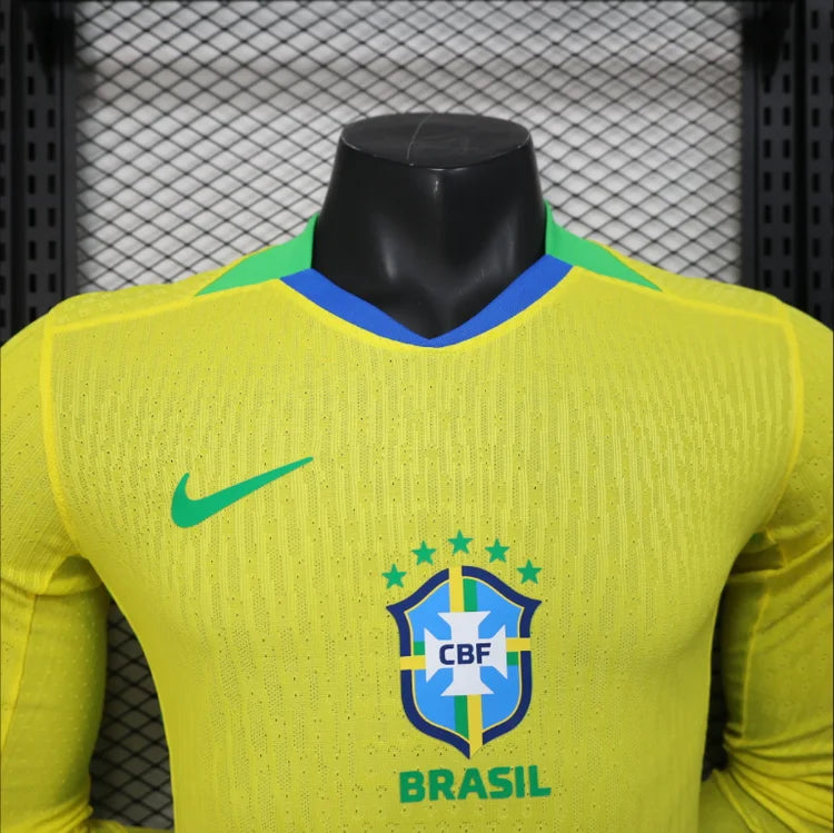 Maillots Homme Domicile Brésil 25/26 Jaune S-XXL