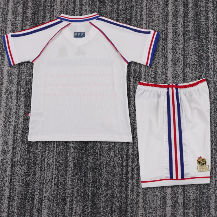 Maillots Retro Extérieur France 1998 Blanc taille 16-28