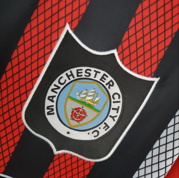 Maillots Retro Extérieur Manchester City 94/96 Rouge S-XXL