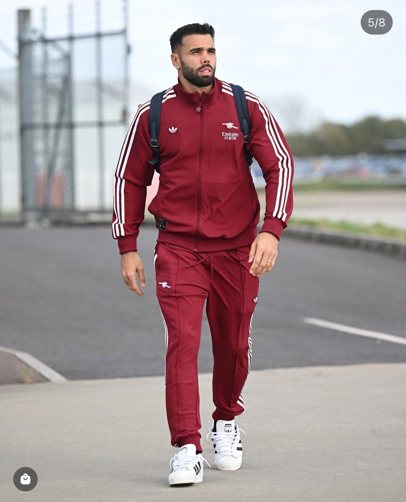 Ensemble Veste Jogging Arsenal 2025/2026 Rouge-Bordeaux