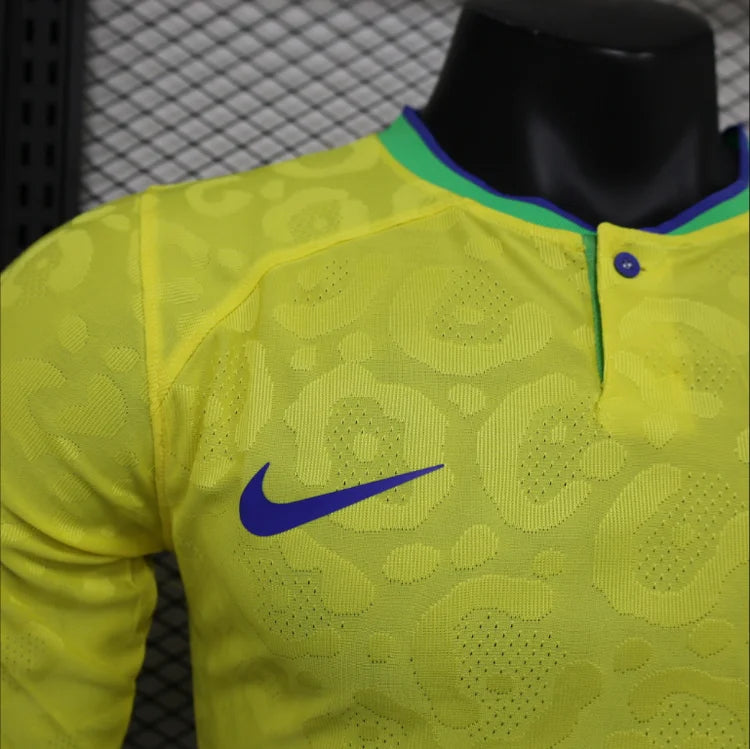 Maillots Homme Domicile Brésil 23/24 Jaune Vert Taille non précisée
