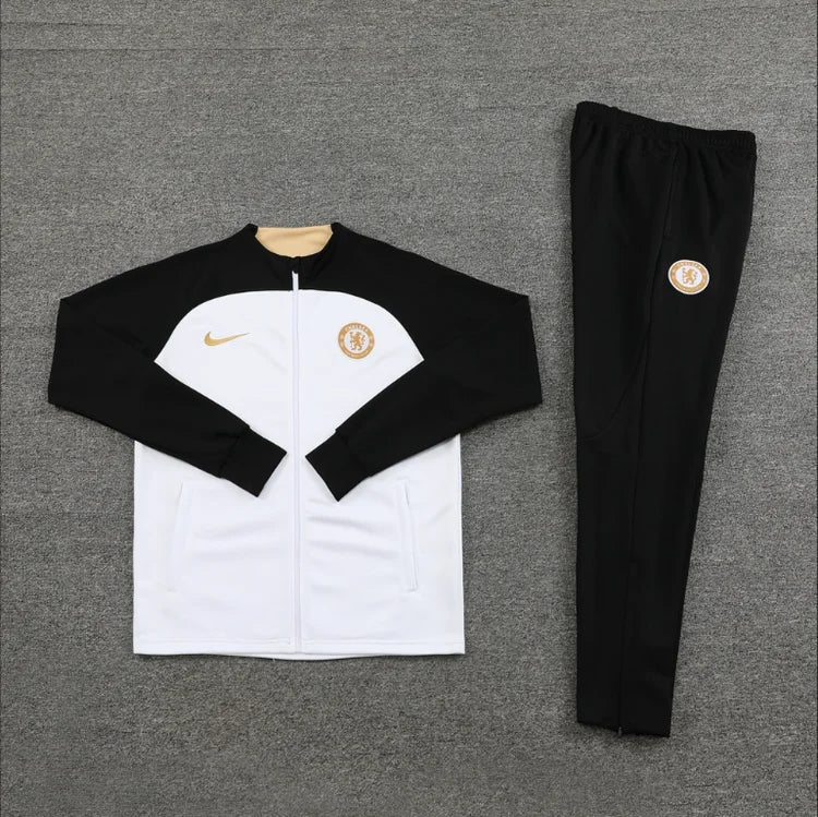 Ensemble Entraînement Chelsea 23/24 Noir et Blanc S-XXL