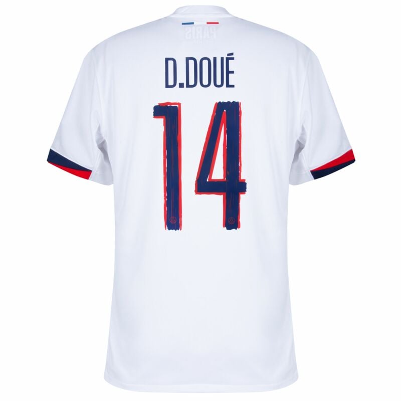 Maillot “D. DOUÉ 14” - Paris Saint-Germain 2025/2026 – Maillot-PSG-Éxterieur Officiel Jordan-Manches Courtes-Hommes