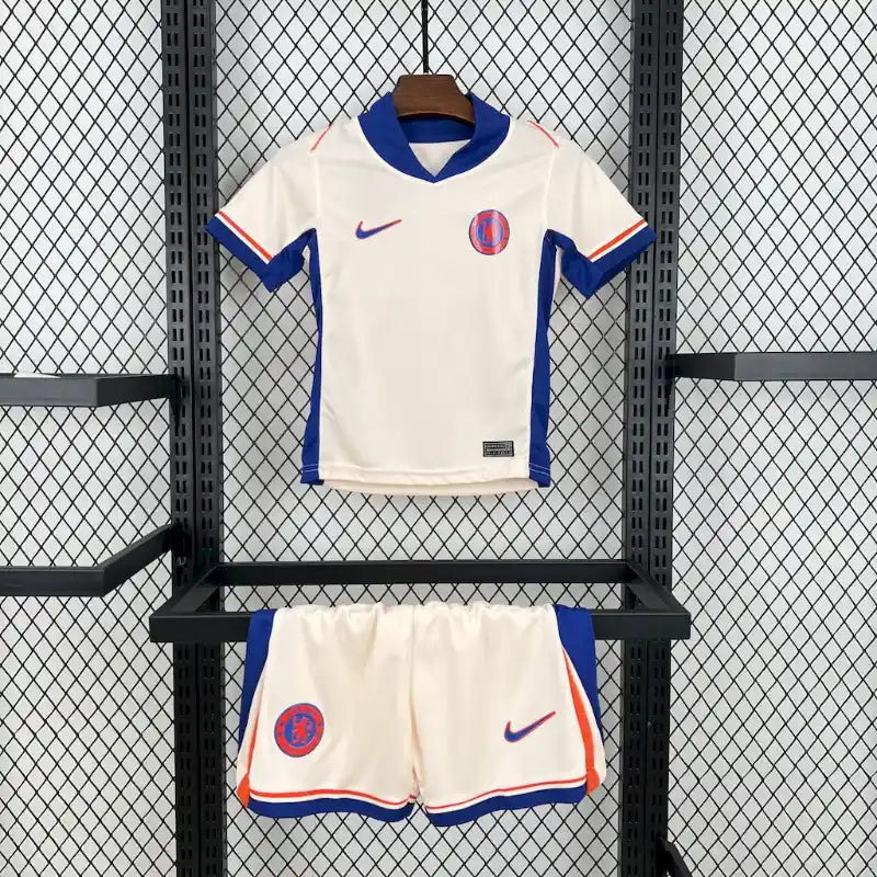 Ensemble enfant Chelsea FC 2024/2025 – Ensemble Extérieur Enfant (Blanc, Beige Bleu)