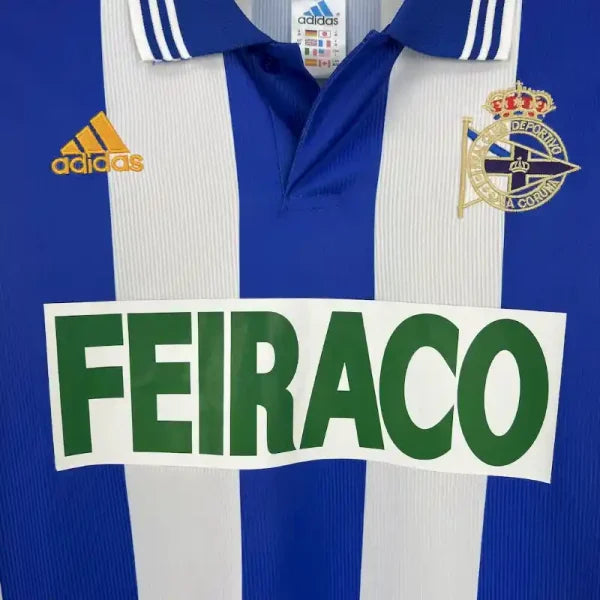 Maillot Rétro Deportivo La Coruña 1999/2000 – Domicile – Homme