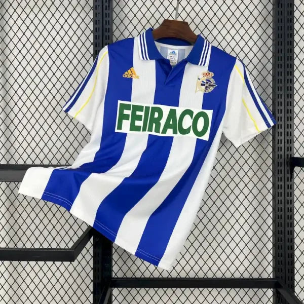 Maillot Rétro Deportivo La Coruña 1999/2000 – Domicile – Homme