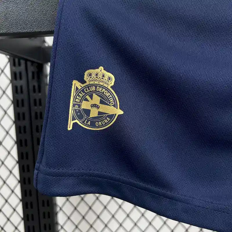 Ensemble Enfant Spécial Édition Deportivo La Coruña 2025/2026 – Manches Courtes 25e Anniversaire du Titre 