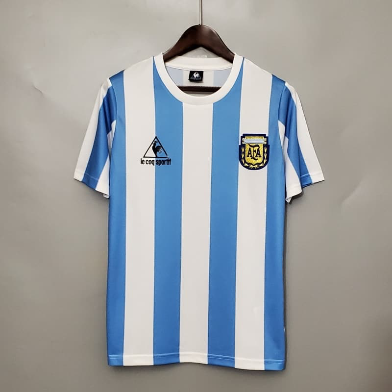 Maillots Rétro Argentine 1986-Maillot manche courtes