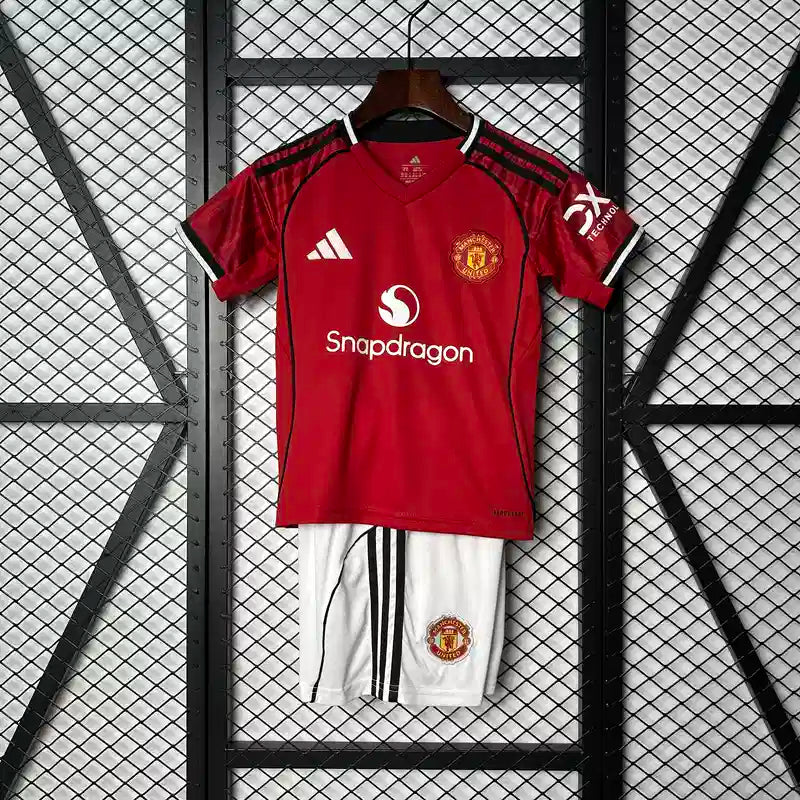 Ensemble Enfant Manchester United 2025/2026 – Ensemble Domicile Enfant (Rouge)