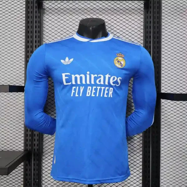 Maillot Real Madrid 2025/2026 – Maillot Extérieur à Manches Longues (Deuxième Version)