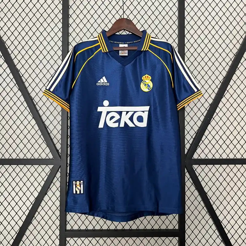 Maillot Real Madrid Rétro Homme 1998/2000 – Extérieur Bleu Marine
