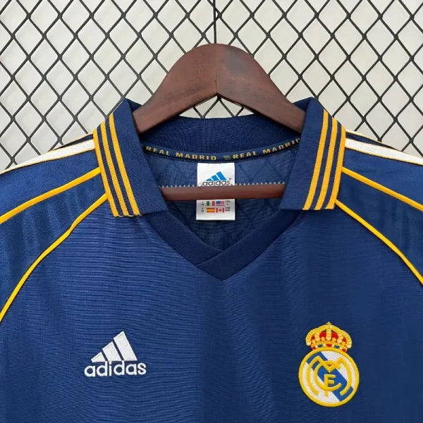 Maillot Real Madrid Rétro Homme 1998/2000 – Extérieur Bleu Marine