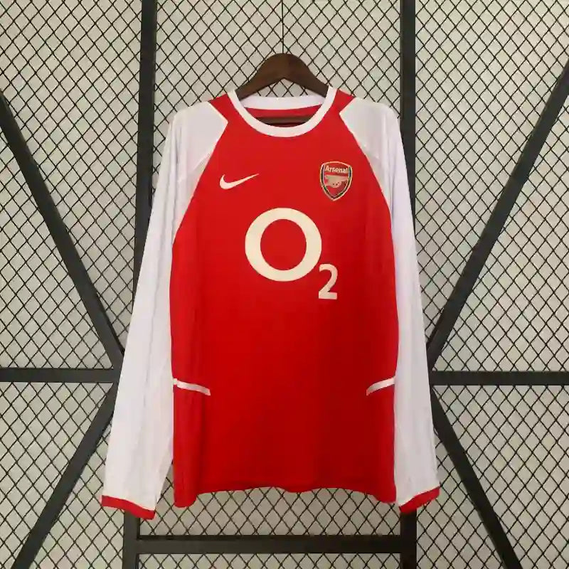 Maillot Rétro Arsenal 2002/2004 – Domicile(Manches Longues)