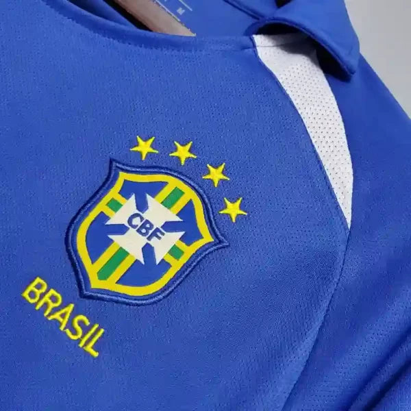 Maillot Brésil Rétro 2002 Maillot Extérieur- Manche Courtes