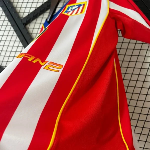 Maillot Rétro Atlético de Madrid 2004/2005 – Domicile Manches Longues – Homme