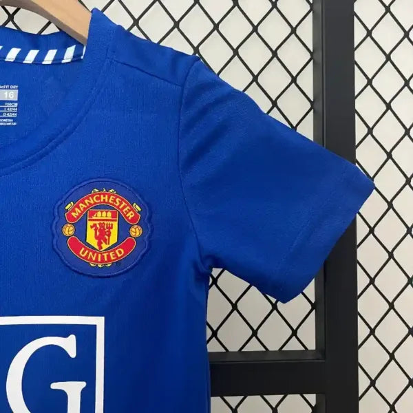 Ensemble enfant Manchester United 2008/2009 – Ensemble Third Away Enfant (Rétro Bleu)