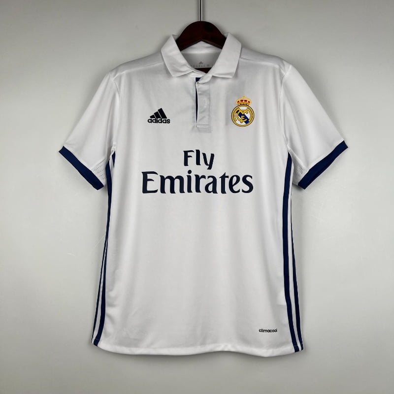 Maillot Real Madrid Rétro Homme 2016/2017 – Domicile Manche Courte