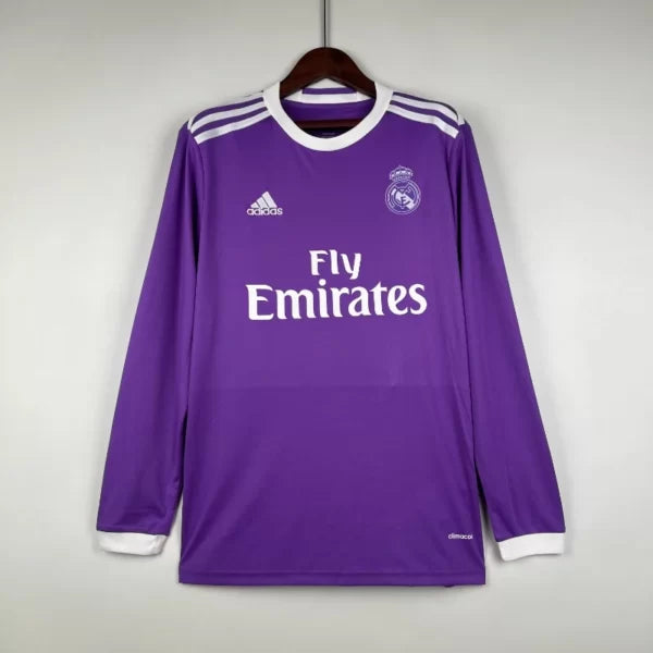 Maillot Real Madrid Rétro Homme 2016/2017 – Extérieur Manches Longues