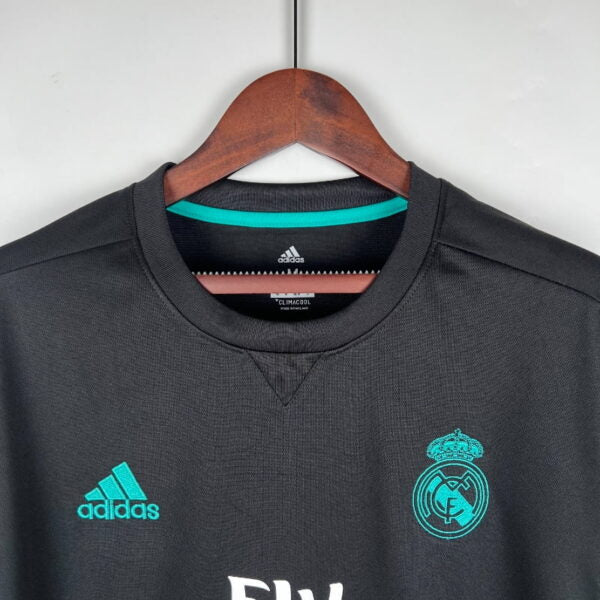 Maillot Real Madrid Rétro Homme 2017/2018 – Third Noir Manches Bleues