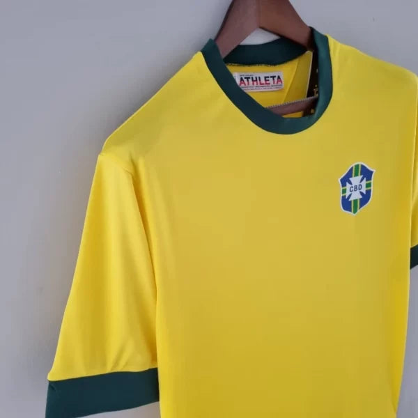 Maillot Brésil Rétro 1970 Maillot Domicile- Manche Courtes