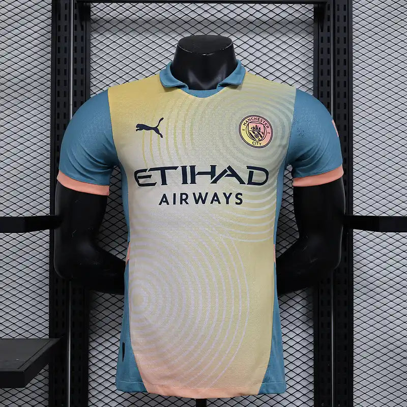 Maillot Manchester City FC 2025/2026 – Maillot Édition Spéciale Homme (Jaune Dégradé Bleu)