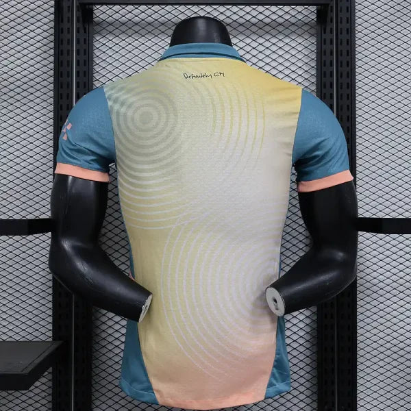 Maillot Manchester City FC 2025/2026 – Maillot Édition Spéciale Homme (Jaune Dégradé Bleu)