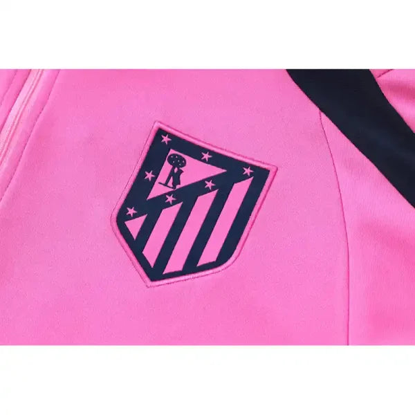 Ensemble Homme Atlético de Madrid 2024/2025 – Haut Rose & Jogging Bleu Foncé