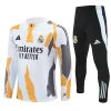Ensemble Real Madrid 2024/2025- Manches longues Blanc Orange Noir (Third Kit)