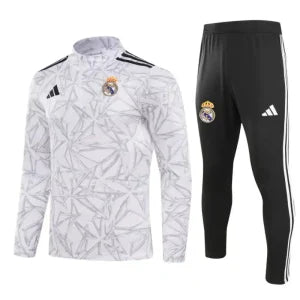 Ensembe Real Madrid 24/25 Blanc et Noir- Manches longues